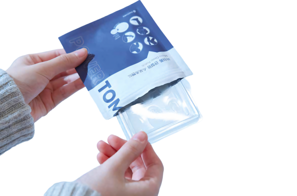 POWER TOM package set showing two packs